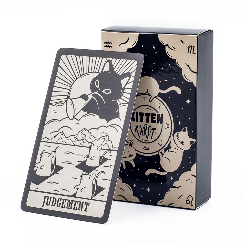 Tarot Deck With Guidebook - Jeu de cartes de tarot Kitten,