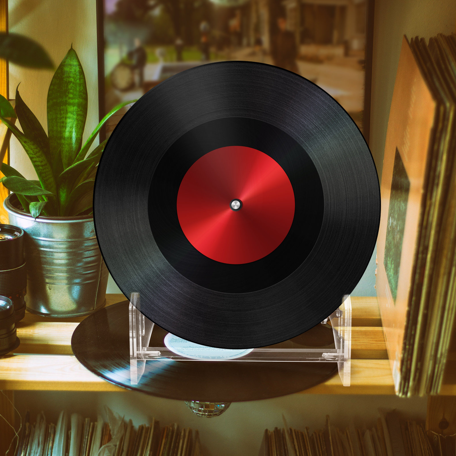 Magazines - Présentoir à disques vinyles en acrylique,