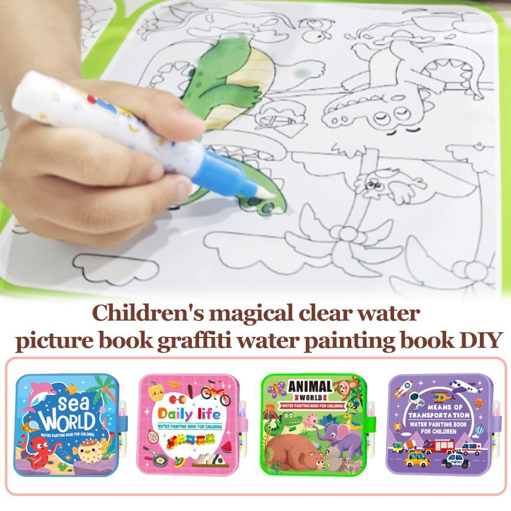 Reusable Water Magic Coloring Book - Livre de dessin à l'eau magique,