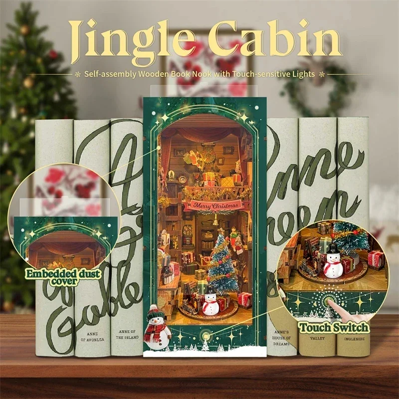 Joyeux Noël, kit miniature de  - Diy Wooden Book Nook Kit Shelf Insert avis et prix