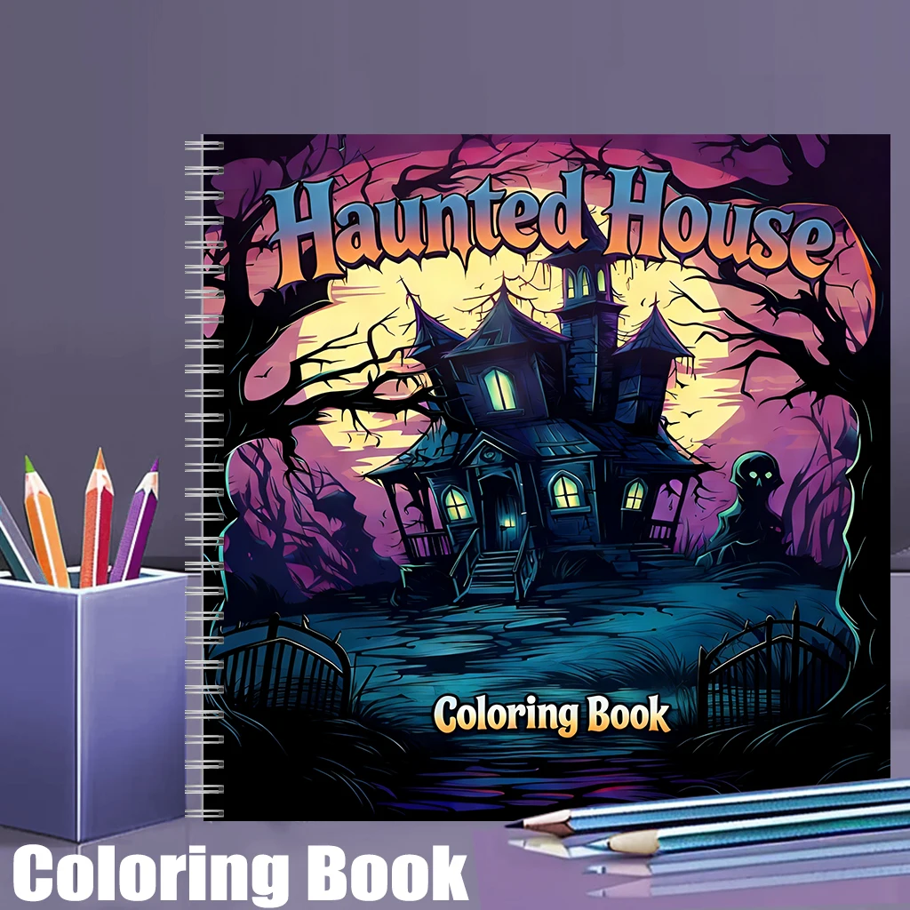 Livre de coloriage Maison Hant - Adult Coloring Book Stress Relief avis et prix