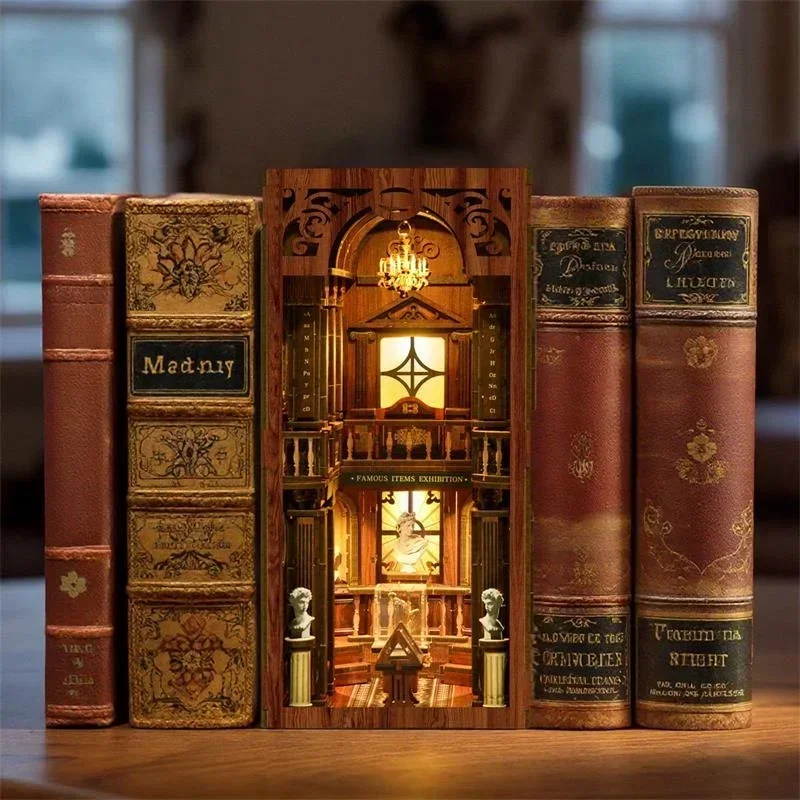 La bibliothèque philosophique  - Diy Wooden Book Nook Kit Shelf Insert avis et prix
